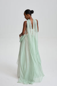 Zinnia Strapless Organza Maxi Dress