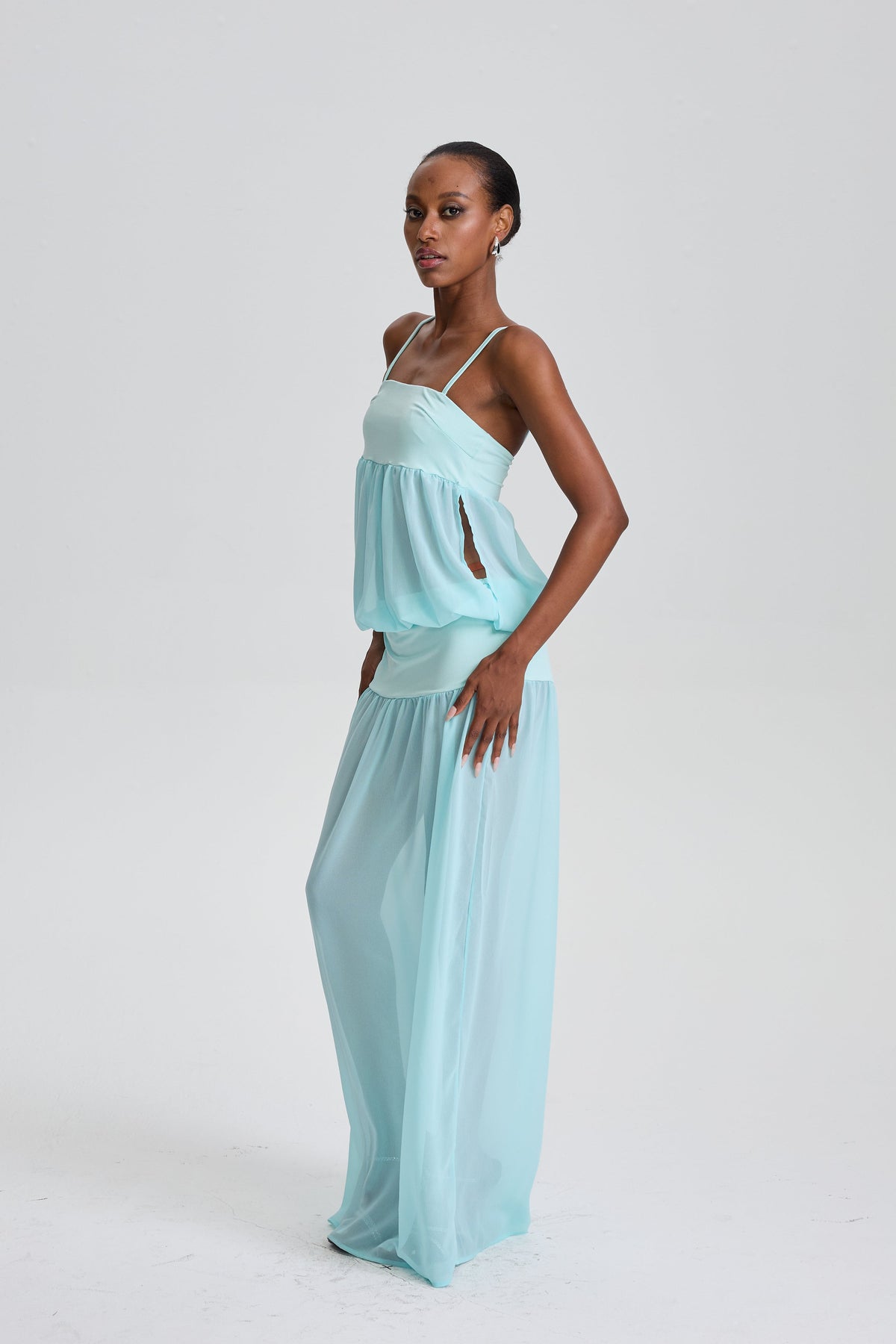 Bosede Spaghetti Strap Tiered Maxi Dress
