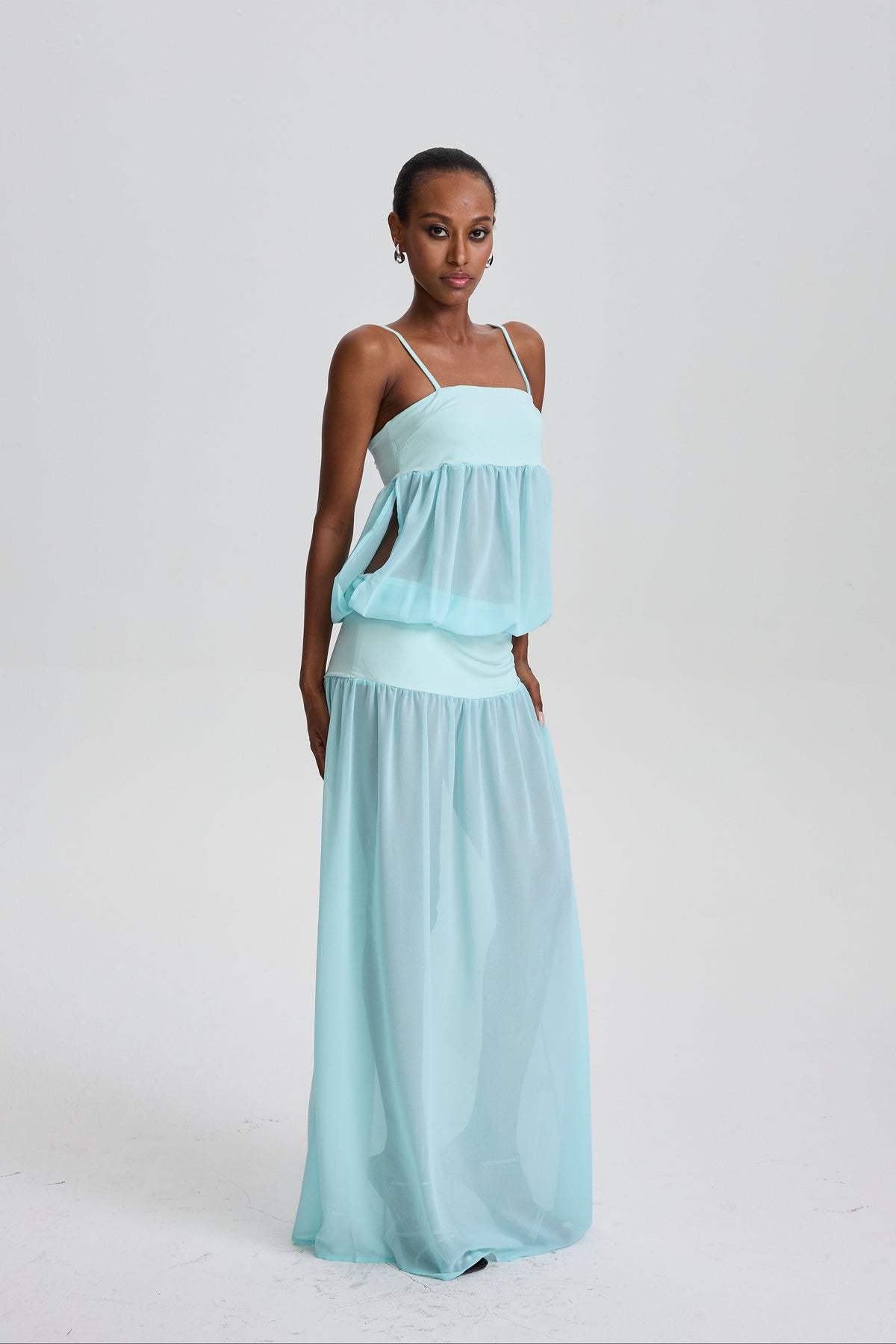 Bosede Spaghetti Strap Tiered Maxi Dress