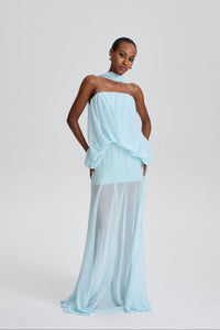 Indy Spaghetti Strap Draped Maxi Dress