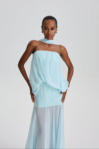 Indy Spaghetti Strap Draped Maxi Dress