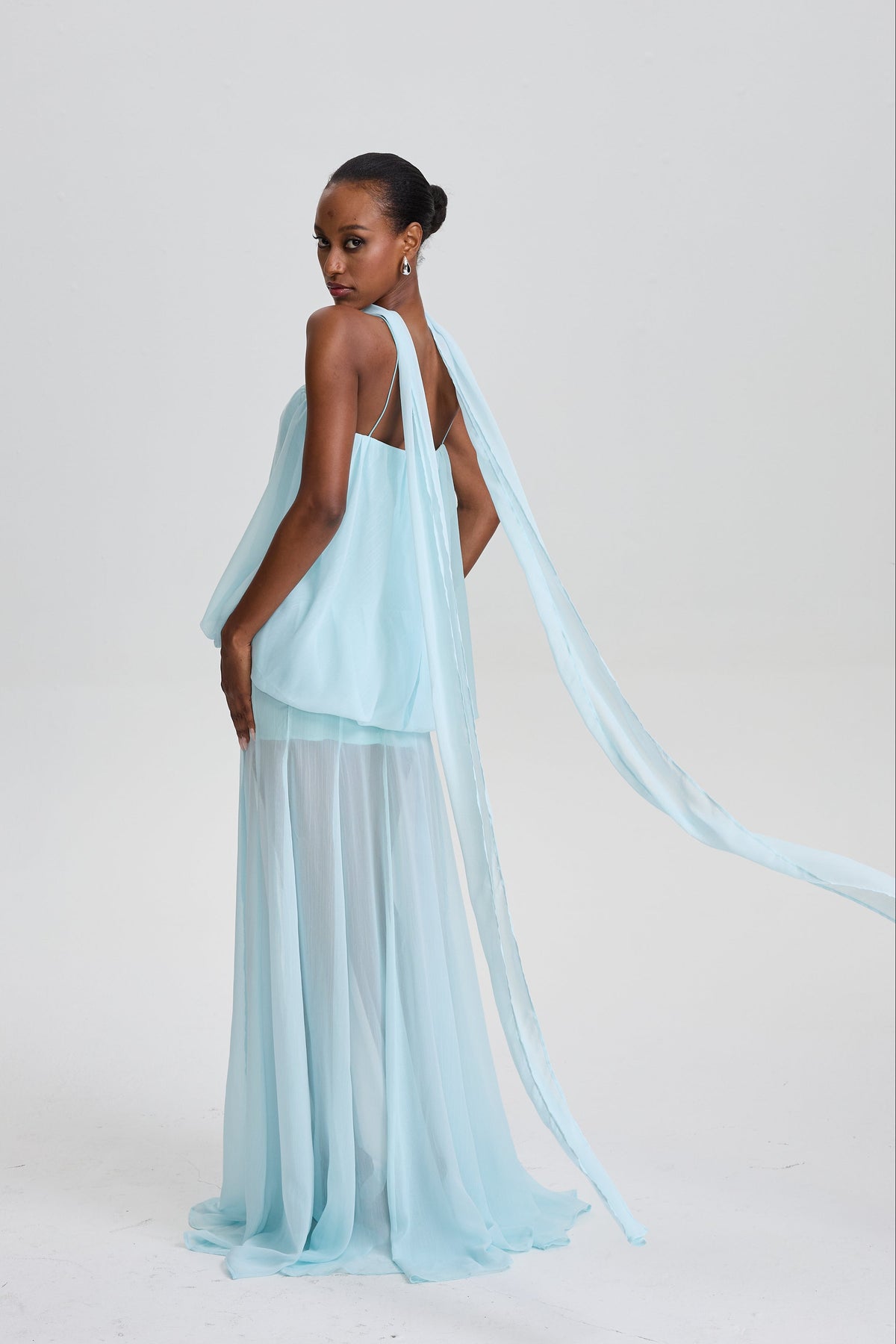 Indy Spaghetti Strap Draped Maxi Dress