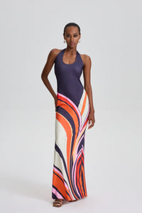 Phyllis Halter Neck Bodycon Mermaid Maxi Dress