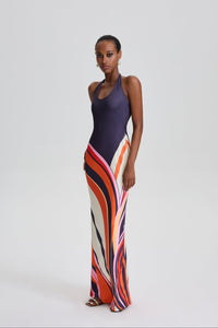 Phyllis Halter Neck Bodycon Mermaid Maxi Dress