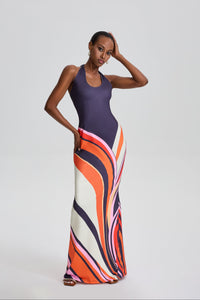 Phyllis Halter Neck Bodycon Mermaid Maxi Dress