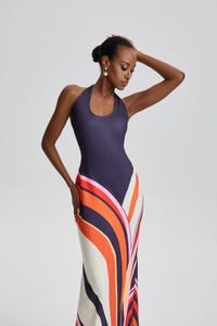 Phyllis Halter Neck Bodycon Mermaid Maxi Dress