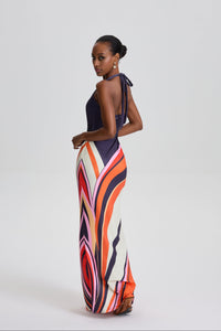 Phyllis Halter Neck Bodycon Mermaid Maxi Dress