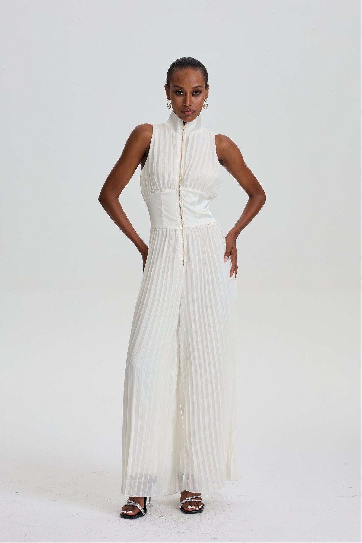Elowen Zipper Ruch Jumpsuit