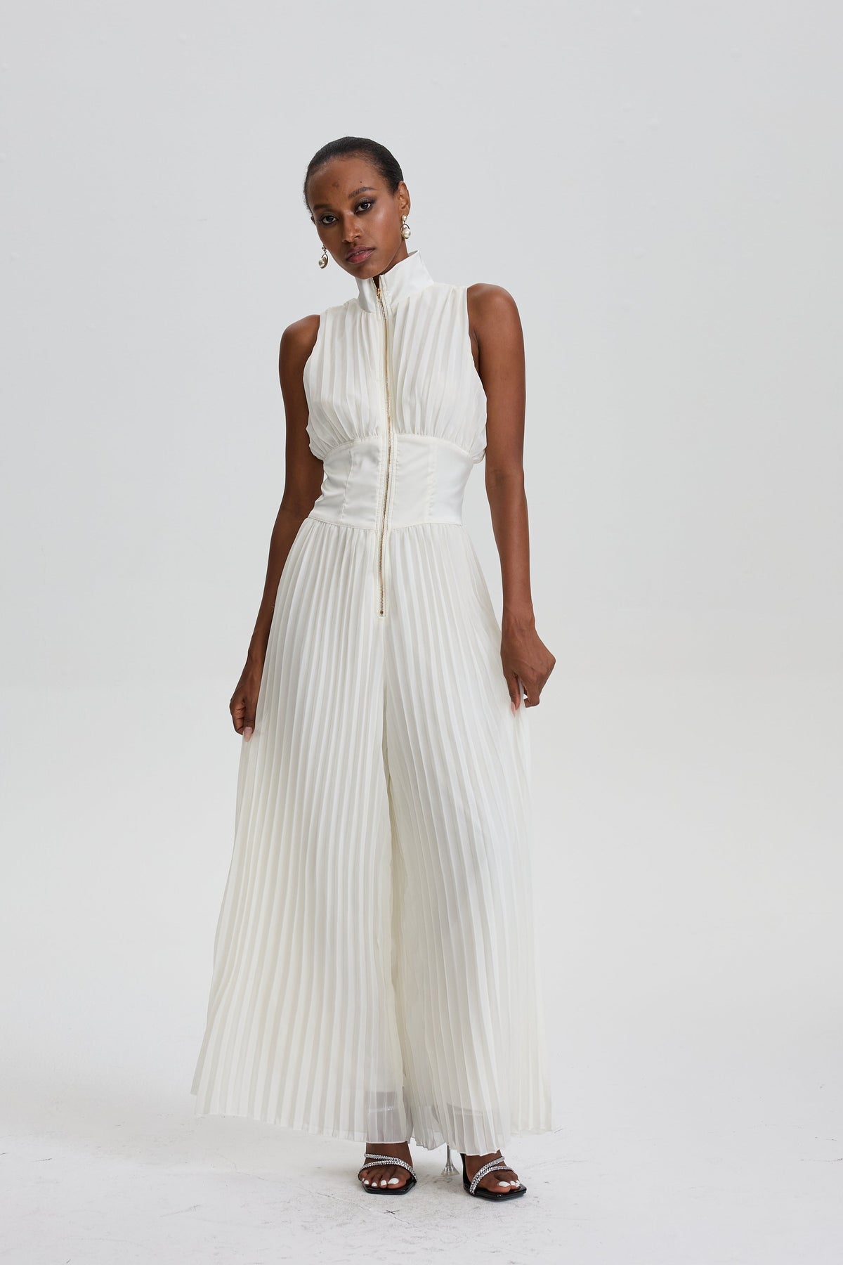 Elowen Zipper Ruch Jumpsuit