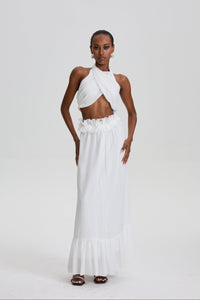 Winifred Halter Cut‑Out Two‑Piece Maxi Dress