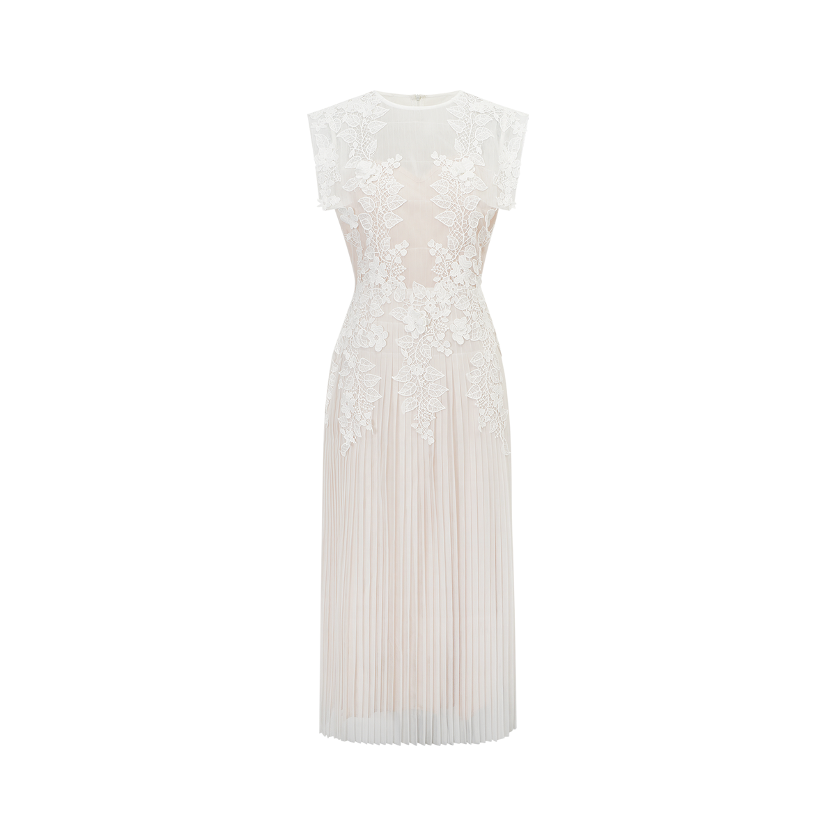 Dobromila Flower-appliqué Tulle Midi Dress