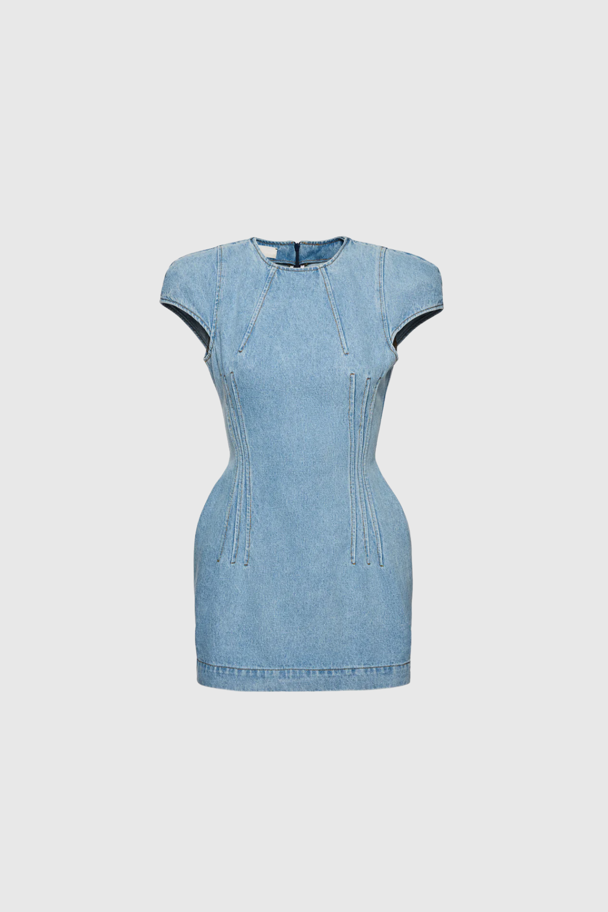 The Malevos Denim Ruch Mini Dress