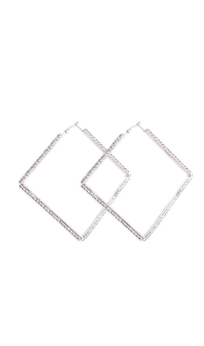Salakabi DIAMOND EARRINGS IN SILVER