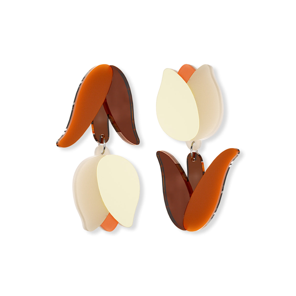 Salamando Acrylic Handmade Multi-Layer Tulip Earrings
