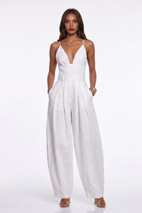 Frosina Sleeveless High Waist Baggy Wide Leg Jumpsuit