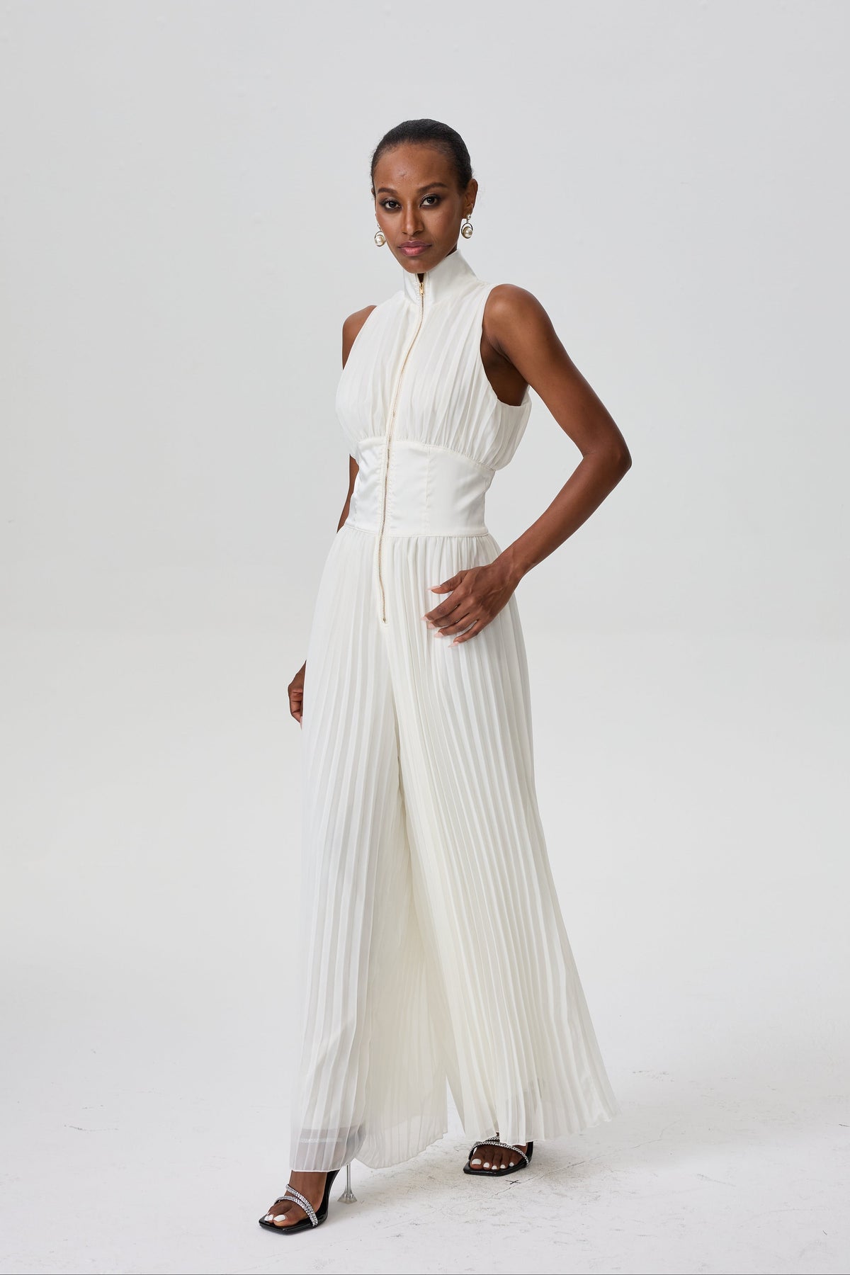 Elowen Zipper Ruch Jumpsuit