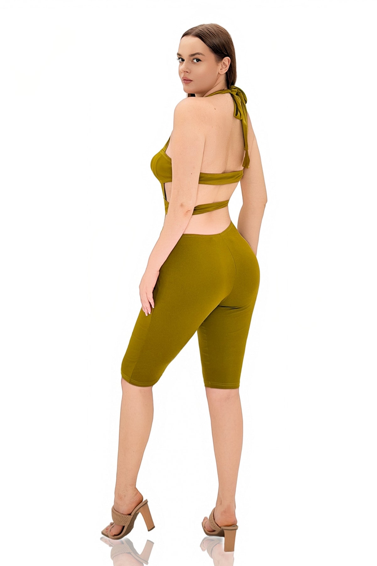 Bohemian Halter Hollow Out Bodycon Jumpsuit