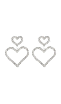 Hearnendous Gold DiamanteI Hheart Shape Drop Earrings