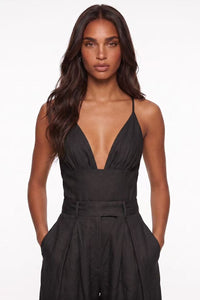 Frosina Sleeveless High Waist Baggy Wide Leg Jumpsuit