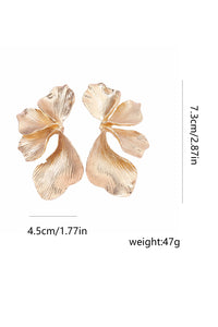 Spencer Metal Leaf Drop Earrings