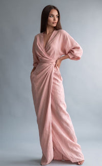 The Lequvo Elegant Wrap Maxi Dress in Six Color
