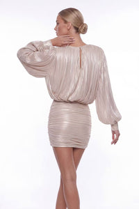 Flamilo Silk Mini Dress Ivory