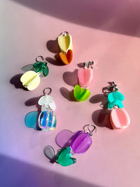 Pilanes Acrylic Handmade 3D Tulip Earrings