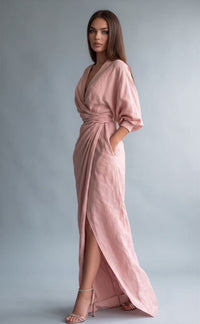 The Lequvo Elegant Wrap Maxi Dress in Six Color