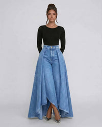 Meley High-Waisted Wide-Leg Jeans