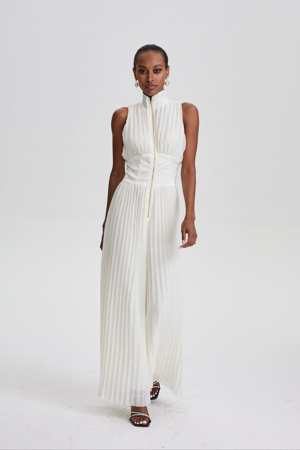 Elowen Zipper Ruch Jumpsuit