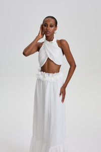 Winifred Halter Cut‑Out Two‑Piece Maxi Dress