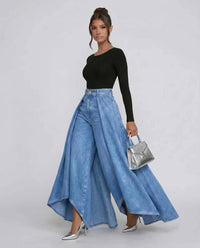 Meley High-Waisted Wide-Leg Jeans