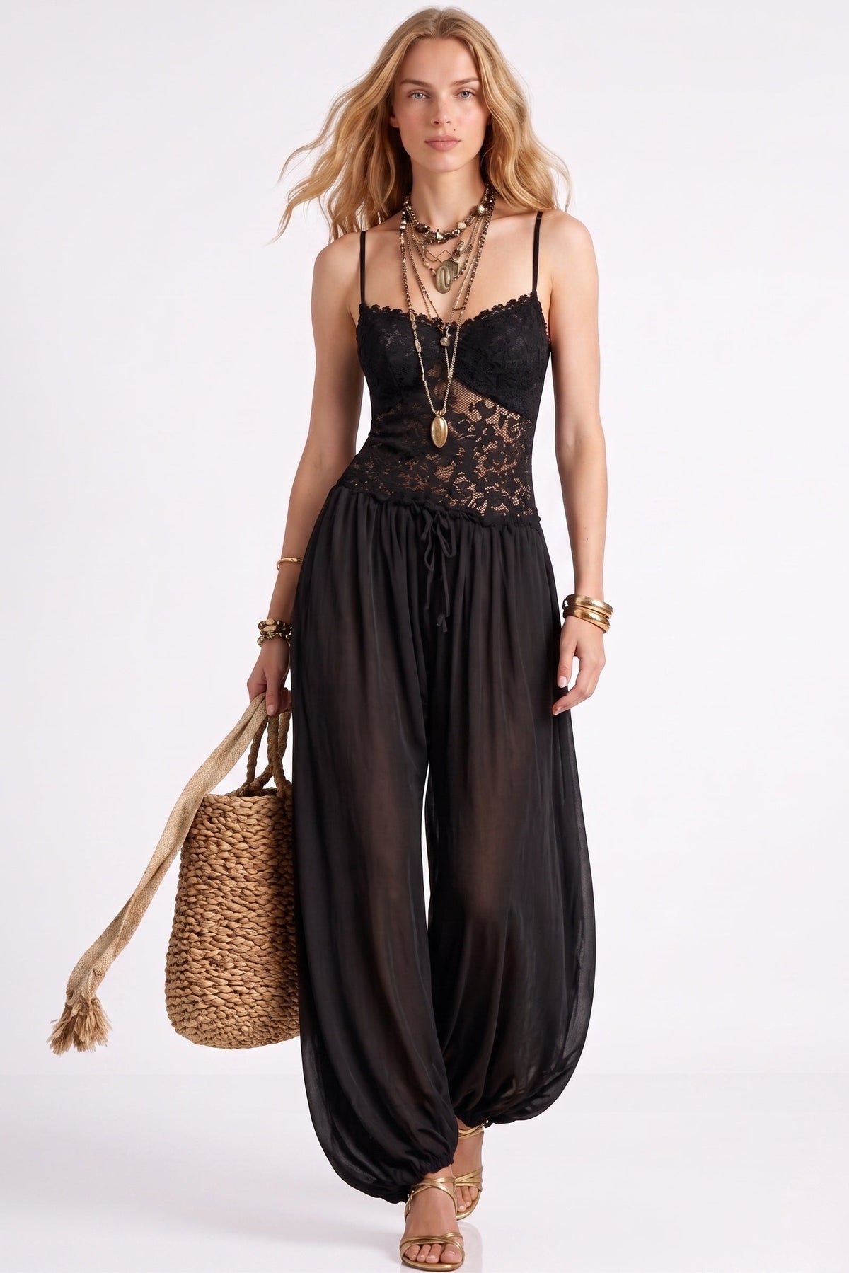 Katie Spaghetti Lace Jumpsuit