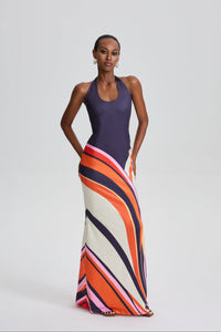 Phyllis Halter Neck Bodycon Mermaid Maxi Dress