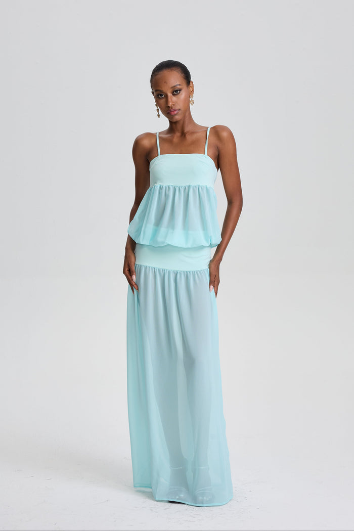 Bosede Spaghetti Strap Tiered Maxi Dress