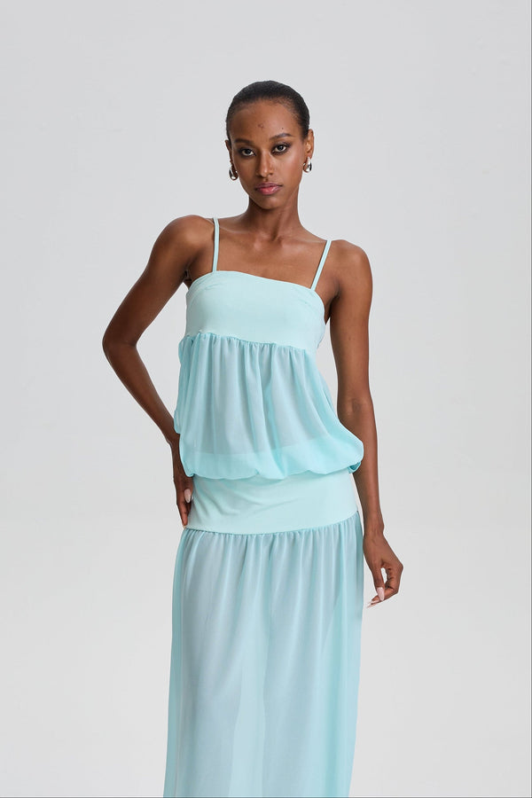 Bosede Spaghetti Strap Tiered Maxi Dress