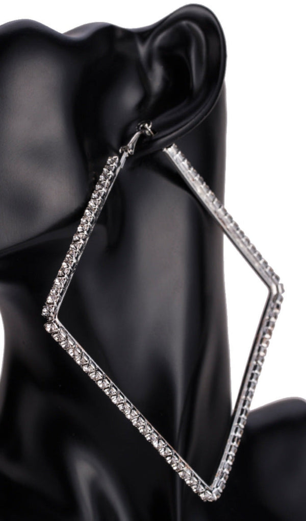 Salakabi DIAMOND EARRINGS IN SILVER