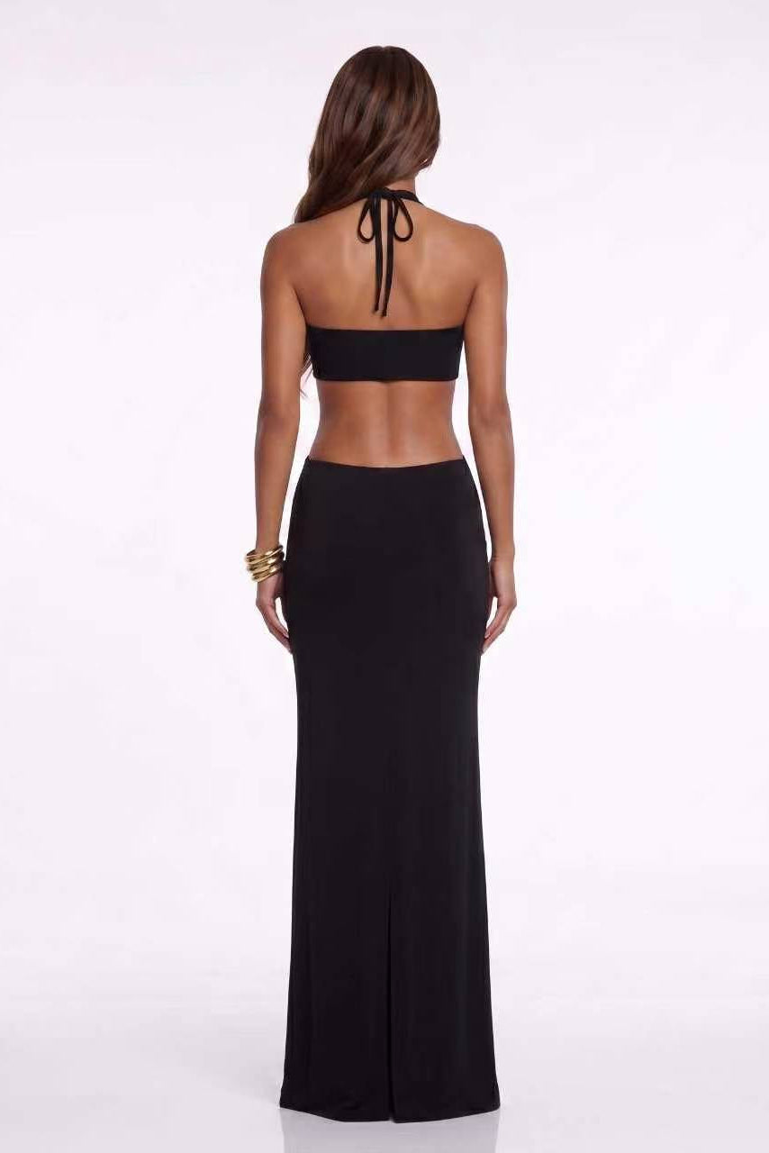 Monakois Sleeveless Backless Maxi Dress