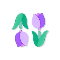 Salamando Acrylic Handmade Multi-Layer Tulip Earrings