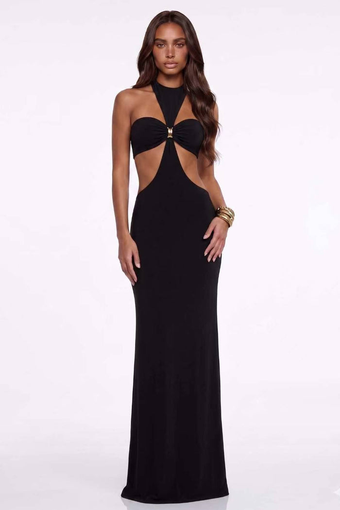 Monakois Sleeveless Backless Maxi Dress