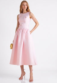 Felinus Sleeveless Drop Waist Midi Dress