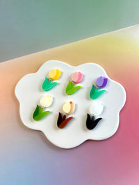 Salamando Acrylic Handmade Multi-Layer Tulip Earrings