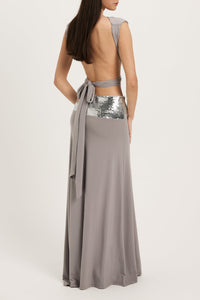 Xavelyth Sequined Waist Cutout Maxi Dress