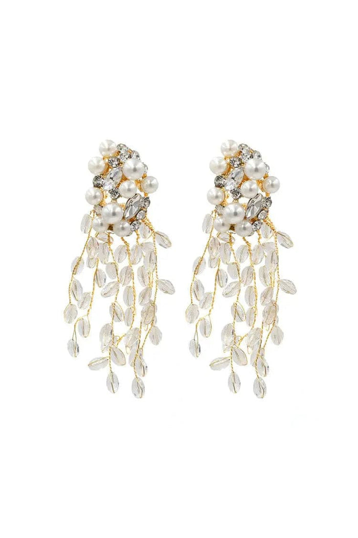 Zaha Crystal Tassel Earrings