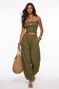 Imelda Smocking Cropped Knickerbockers Sets