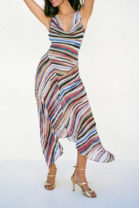 Hardmod Sleeveless Stripe  Maxi Dress