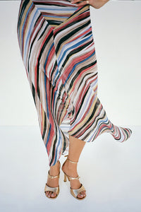 Hardmod Sleeveless Stripe  Maxi Dress