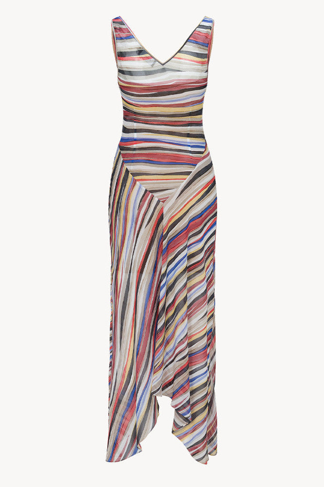 Hardmod Sleeveless Stripe  Maxi Dress