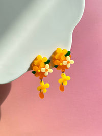 Yannise Acrylic Handmade Multi-Layer Osmanthus Earrings