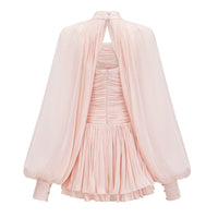 Théoline Pink Glossy Cape & Dress Set